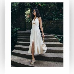 Cult Gaia ORELLA HALTER MIDI DRESS Size M